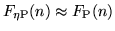 $F_{\rm\eta P}(n) \approx F_{\rm P}(n)$