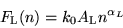 \begin{displaymath}
F_{\rm L}(n) = k_0 A_{\rm L} n^{\alpha_{L}}
\end{displaymath}