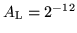 $A_{\rm L}=2^{-12}$