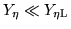 $Y_{\rm \eta} \ll Y_{\rm \eta L}$