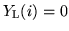 $Y_{\rm L}(i)
= 0$