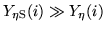 $Y_{\rm \eta S}(i)
\gg Y_{\rm \eta}(i)$