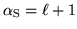$\alpha_{\rm
S}=\ell+1$