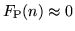 $F_{\rm P}(n) \approx 0$