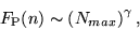 \begin{displaymath}
F_{\rm P}(n) \sim \left(N_{max}\right )^{\gamma},
\end{displaymath}