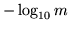 $-\log_{10}m$