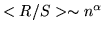 $<R/S> \sim n^{\alpha}$
