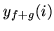 $y_{f+g}(i)$