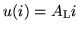 $u(i)=A_{\rm L}i$