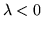 $\lambda <0$