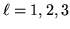 $\ell =1,2,3$