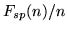 $F_{sp}(n)/n$