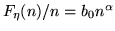$F_{\eta}(n)/n=b_0 n^{\alpha}$