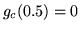 $g_c(0.5)=0$