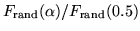 $F_{\rm rand}(\alpha)/F_{\rm rand}(0.5)$