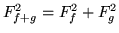 $F^2_{f+g}=F^2_{f}+F^2_{g}$