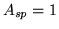 $A_{sp}=1$