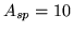 $A_{sp}=10$