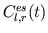 $ C_{l,r}^{es}(t)$