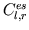 $ C_{l,r}^{es}$