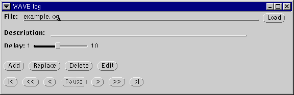 \begin{figure}\index{Log window@{\sf Log} window}
\centerline{\epsfig{file=log-window}}\end{figure}